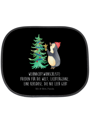 Mr. & Mrs. Panda Hitzeschutz Auto Pinguin Weihnachtsbaum mit Spruch in Schwarz