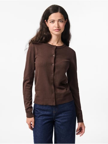 Pieces Strickjacke in Hot Fudge