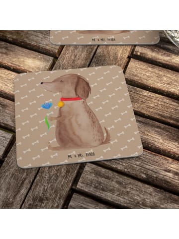 Mr. & Mrs. Panda Tischuntersetzer Hund Blume ohne Spruch in Hundeglück