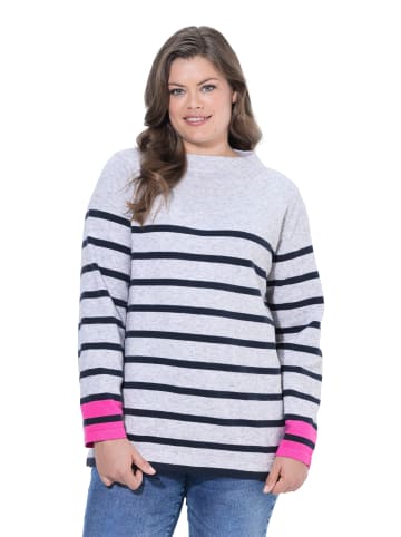 LAURASØN Pullover in hellgrau mélange