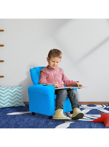 HOMCOM Kindersofa in Blau 62L x 52B x 69H cm