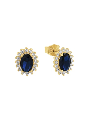 Amor Ohrstecker Gold 375/9 ct in Blau