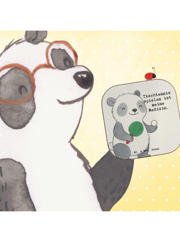 Mr. & Mrs. Panda Tassenuntersetzer Panda Tischtennis Design mit ... in Weiß