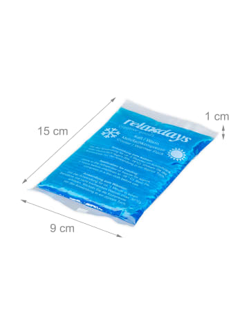 relaxdays 20 x Kühlpad in Blau