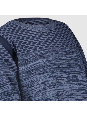 Twinlife Knit Sweater Twisted Ottoman in Blau