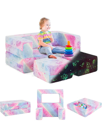 COSTWAY Modulares Kindersofa in Bunt