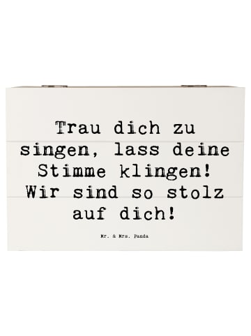 Mr. & Mrs. Panda holzschachtel Spruch Vokale und musikalische Au... in Weiß