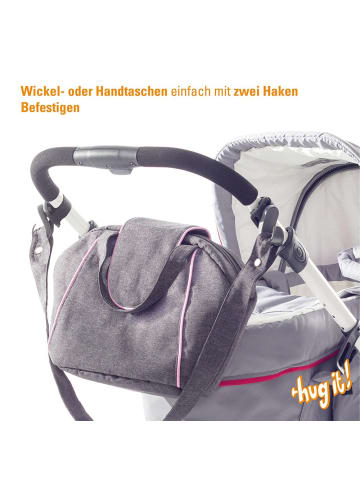 DIAGO 2er Pack Befestigungs-Haken Hug it! für Kinderwagen in gruen