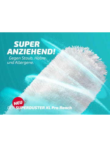 Leifheit  Staubwedel Set SUPERDUSTER XL Pro Reach weiß türkis grau 104,0 x 12,0 x 4,0 cm
