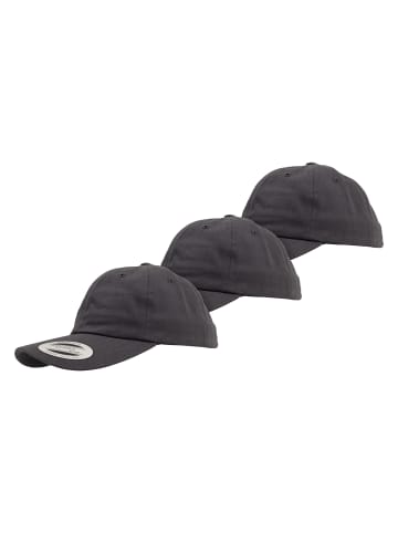 Flexfit Dad Caps - Classic in darkgrey+darkgrey+darkgrey