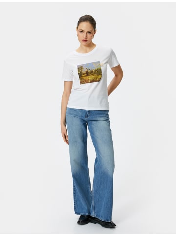 KOTON T-shirt in Weiß
