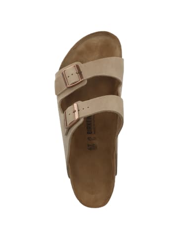 Birkenstock Sandale Arizona Nubukleder normal in hellbraun