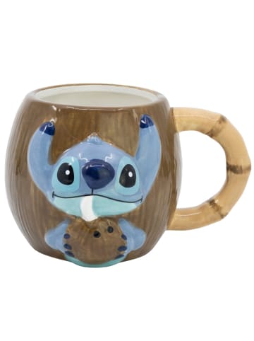 Lilo & Stitch Disney Lilo & Stitch 3D Tasse Coconut Kaffeetasse Becher 400 ml in braun