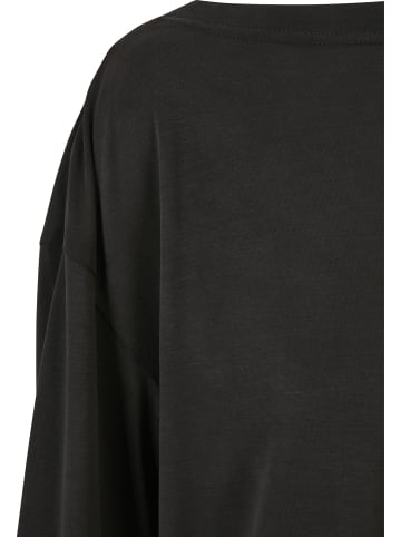Urban Classics Urban Classics Damen Ladies Short Modal Bateau Necklinie Longsleeve in black