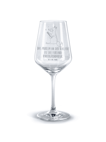 Mr. & Mrs. Panda Bordeauxglas Fuchs Gitarre mit Spruch in Transparent