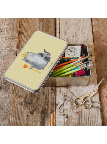 Mr. & Mrs. Panda Kaffeedose Katze König ohne Spruch in Gelb Pastell