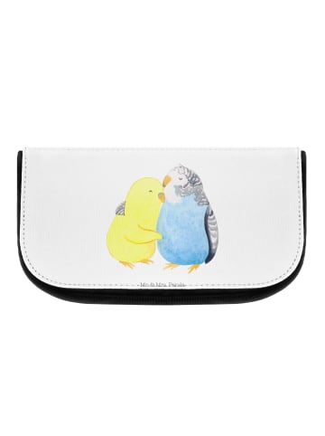 Mr. & Mrs. Panda Beauty Bag Wellensittich Liebe ohne Spruch in Weiß
