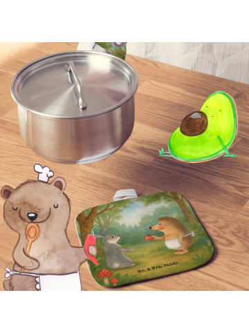 Mr. & Mrs. Panda Topfhandschuhe Hase Igel Design ohne Spruch in Weiß