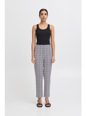 ICHI Casual Hose IHKATE Regular fit in Total Eclipse Ikat Tile Aop