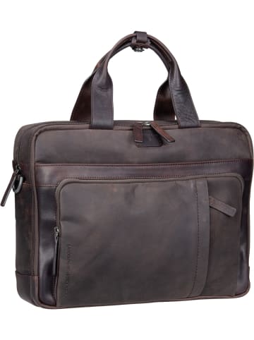 Strellson Aktentasche Brick Lane Charles Briefbag MHZ in Dark Brown