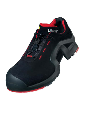 Uvex Halbschuhe 1 x-tended support Halbschuh in schwarz/rot
