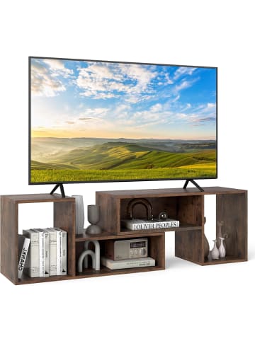 COSTWAY TV-Schrank 2-teilig in Braun