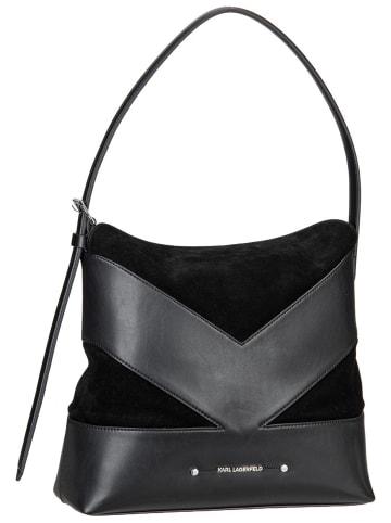 Karl Lagerfeld Handtasche K/Koncept Hobo in Black-Nickel