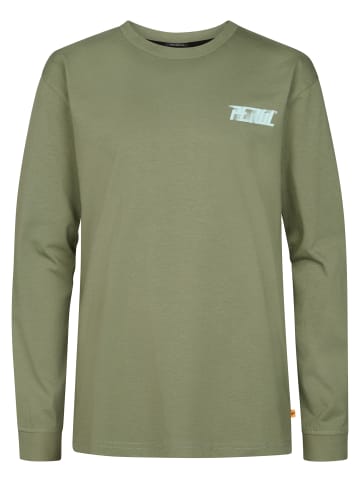 Petrol Industries Jersey T-Shirt mit Grafik Palmera in Grün