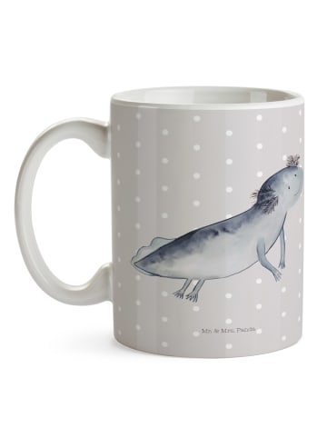 Mr. & Mrs. Panda Becher Axolotl Schwimmen ohne Spruch in Grau Pastell