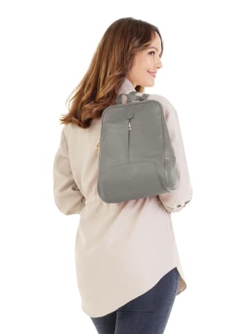 Samantha Look Rucksack echt Leder in grau