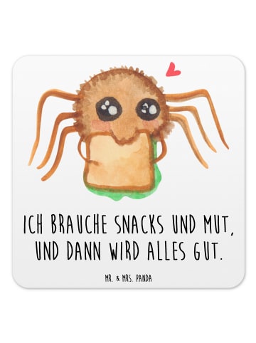 Mr. & Mrs. Panda Tischuntersetzer Spinne Agathe Sandwich mit Spruch in Weiß