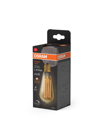 Osram OSRAM Dimmbare LED-Lampen, Vintage-Edition, 40 Watts Ersatz, E27, ST64-Shape,
