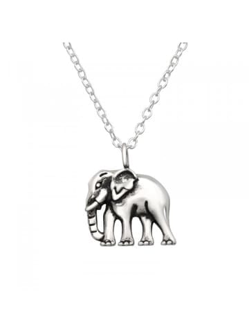 Alexander York Kette mit Anhänger ELEFANT in 925 Sterling Silber, 2-tlg. in silber