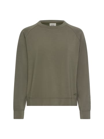 Camel Active Sweatshirt mit Raglanärmeln in Dunkelgrün
