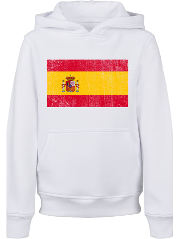 F4NT4STIC Hoodie Spain Spanien Flagge distressed in weiß