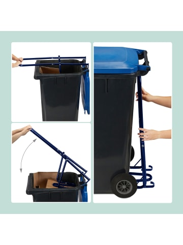 relaxdays Müllpresse in Blau