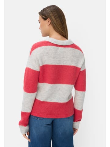 Camel Active Strickpullover mit Hemdkragen in Rot