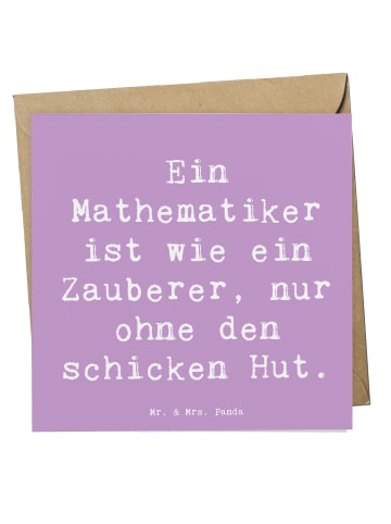 Mr. & Mrs. Panda Deluxe Karte Spruch Mathematiker Magie mit Spruch in Lavendeltraum