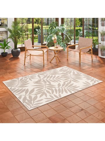 Pergamon In- & Outdoor Teppich Campus Blätter in beige