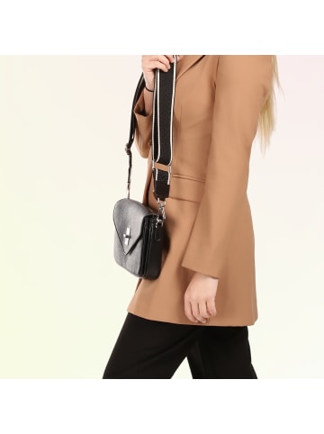 Toscanto Leder Umhängetasche Toscanto Tasche schwarz ca. 22cm