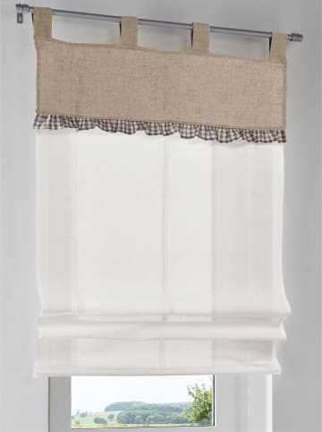 Heine Raffrollo in weiß-natur