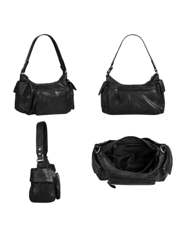 SPIKES & SPARROW Handtasche in schwarz