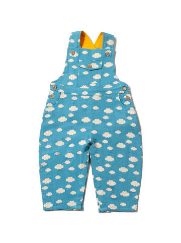 Little Green Radicals Pocket Dungaree Shorts in Blue