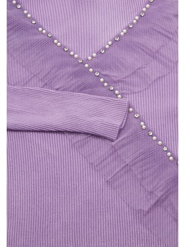 bling bling by leo Strickpullover in Lavendel
