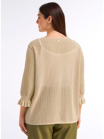sheego Strickjacke in champagner-goldfarben