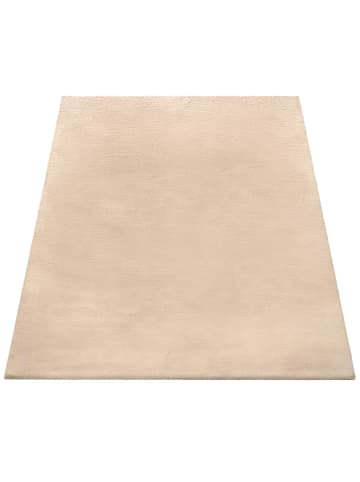 KADIMA DESIGN Hochflor Teppich Unifarben schmutzabweisend in Sand