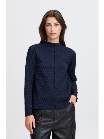 b.young Shirttop BYFRAI BLOUSE - 20815600 modisches Blusenshirt in Crinkle-Optik in Blau