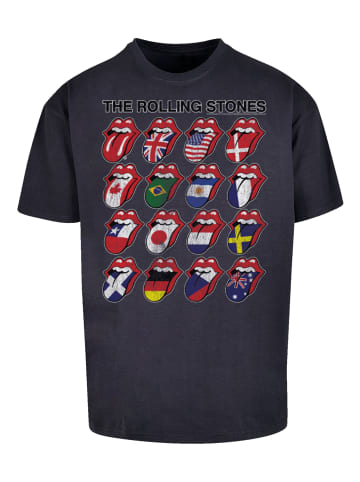 F4NT4STIC Heavy Oversize T-Shirt The Rolling Stones Voodoo Lounge Tongues in marineblau