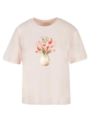 F4NT4STIC Tee Rosa Frühlingsblumenstrauß in Vase in pink