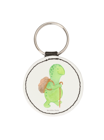 Mr. & Mrs. Panda Schlüsselanhänger Schildkröte Wanderer ohne Spruch in Weiß